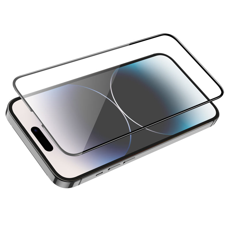 Защитно фолио за екран HOCO G16 за Apple iPhone 14 Pro, закалено стъкло, пълно лепило, 5D, черно