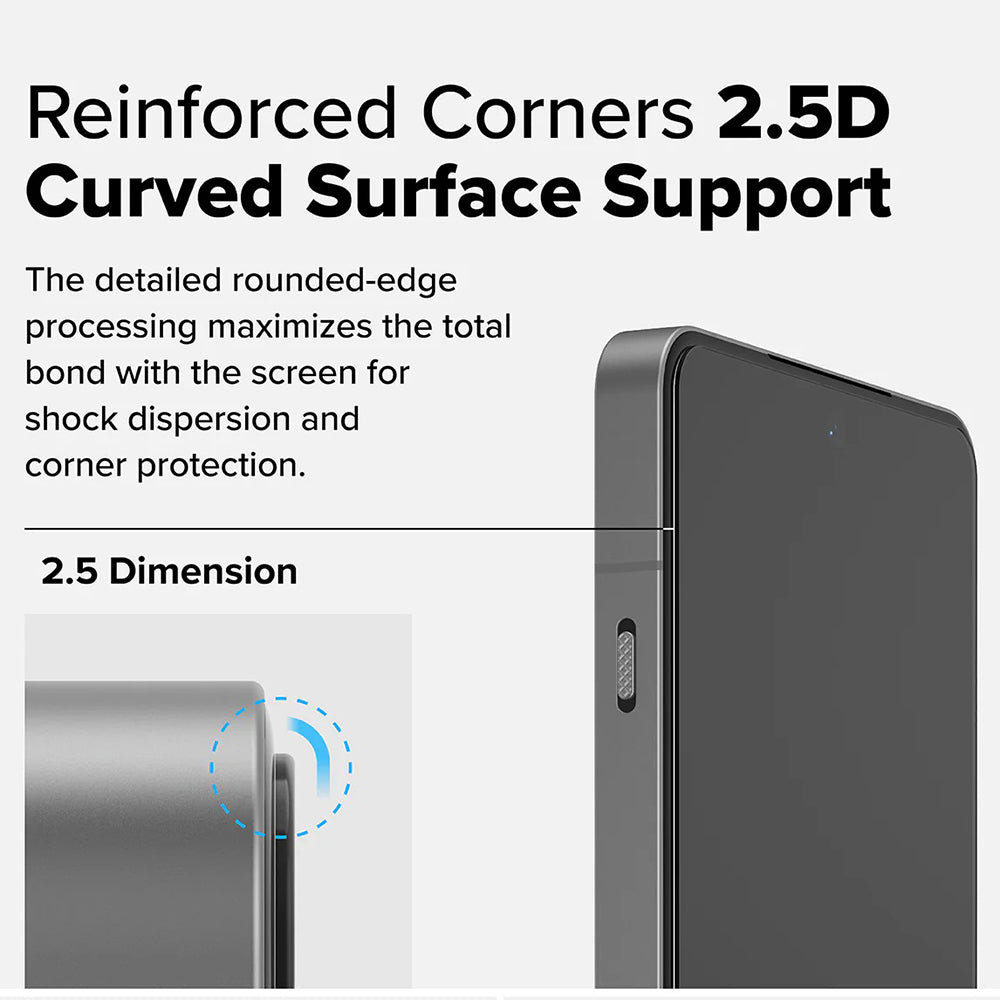 Защитно фолио Ringke за екран на OnePlus 13R, закалено стъкло, пълно залепване, комплект от 2 броя