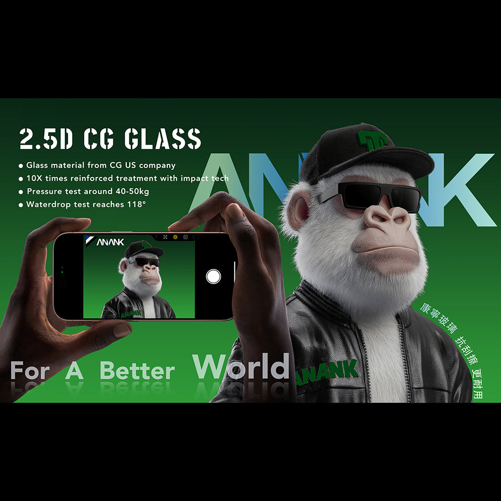 Защитно фолио Anank 10X Reinforced CG за екран на Apple iPhone 17 Air, закалено стъкло, Full Glue, 2.5D, черно