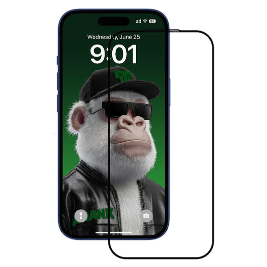 Фолио за защита на екрана Anank 10X Reinforced CG за Apple iPhone 17 Pro Max, Закалено стъкло, Full Glue, 2.5D, Черно