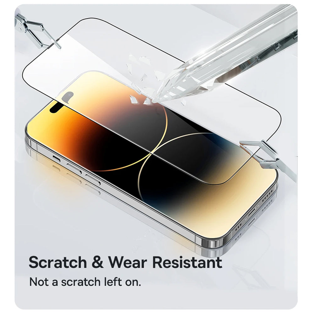 Защитно фолио Anank 5X Reinforced за Apple iPhone 17 Pro, закалено стъкло, Full Glue, 2.5D, черно