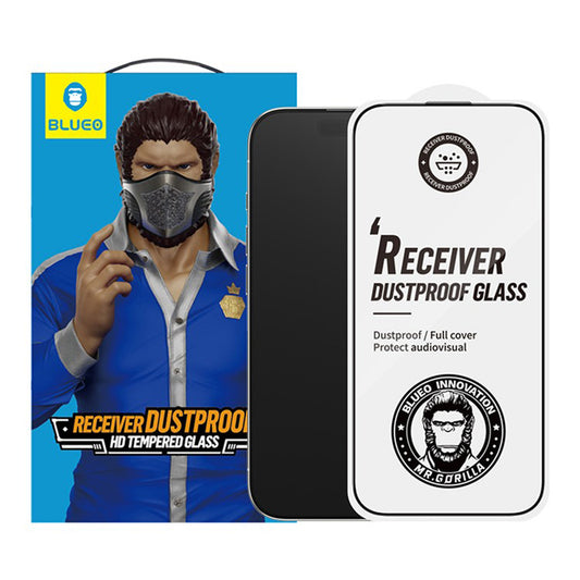 Защитно фолио Blueo Anti-Dust HD за Apple iPhone 17 Air, закалено стъкло, пълно лепило, черно