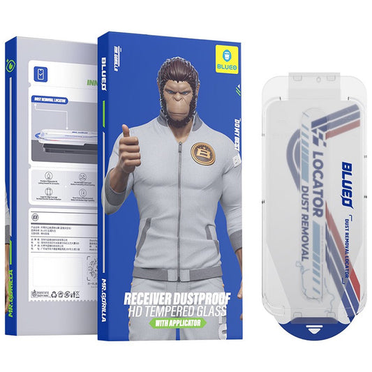 Защитно фолио Blueo Anti-Dust HD за Apple iPhone 17 Air, закалено стъкло, пълно лепило, черно