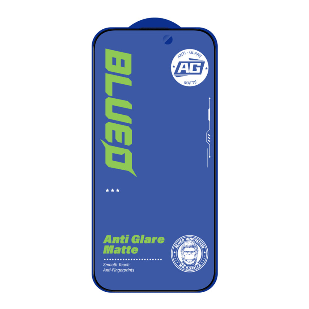 Протектор за екран Blueo Anti-Glare за Apple iPhone 11 / XR, закалено стъкло, пълно залепване, черен