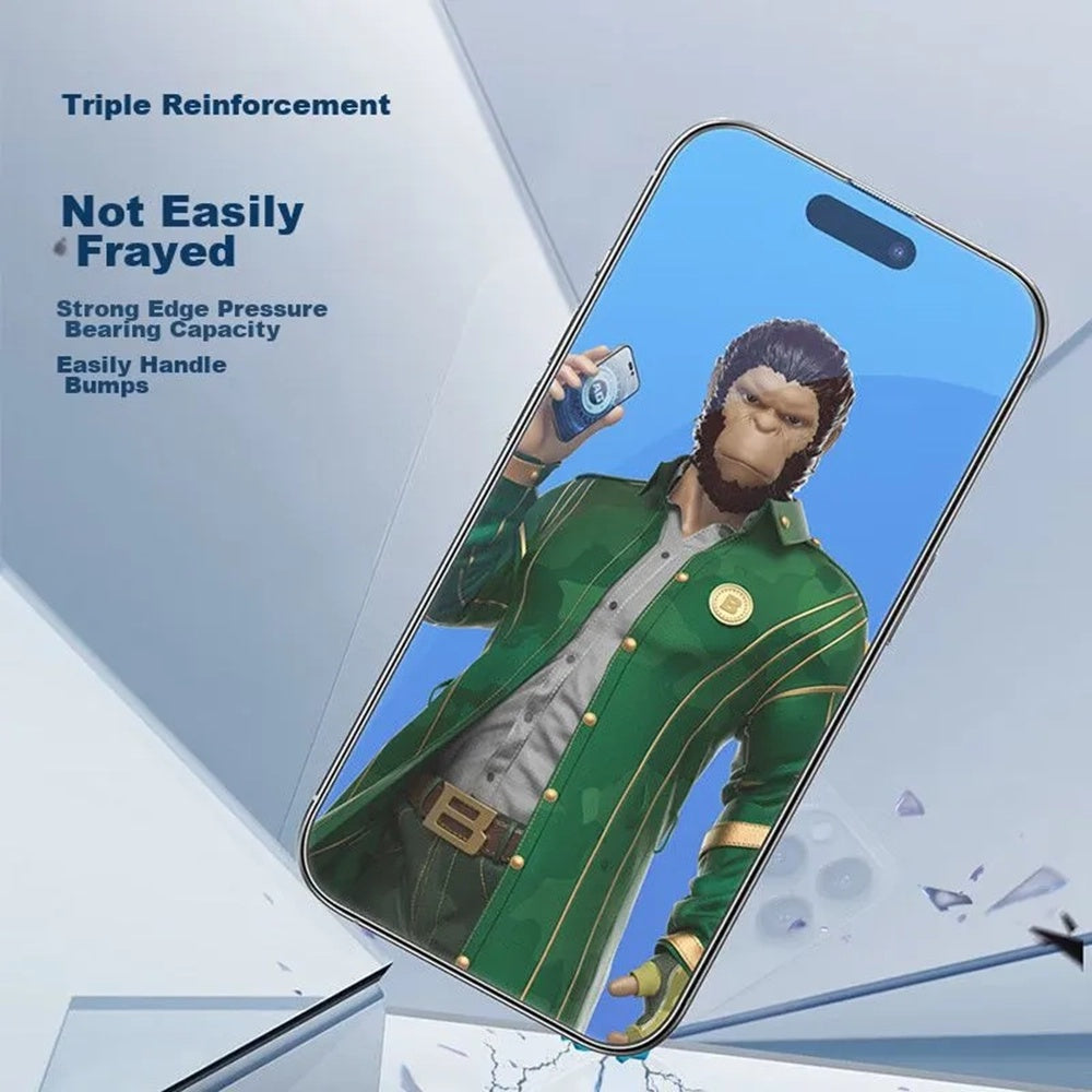 Протектор за екран Blueo Anti-Glare за Apple iPhone 11 / XR, закалено стъкло, пълно залепване, черен