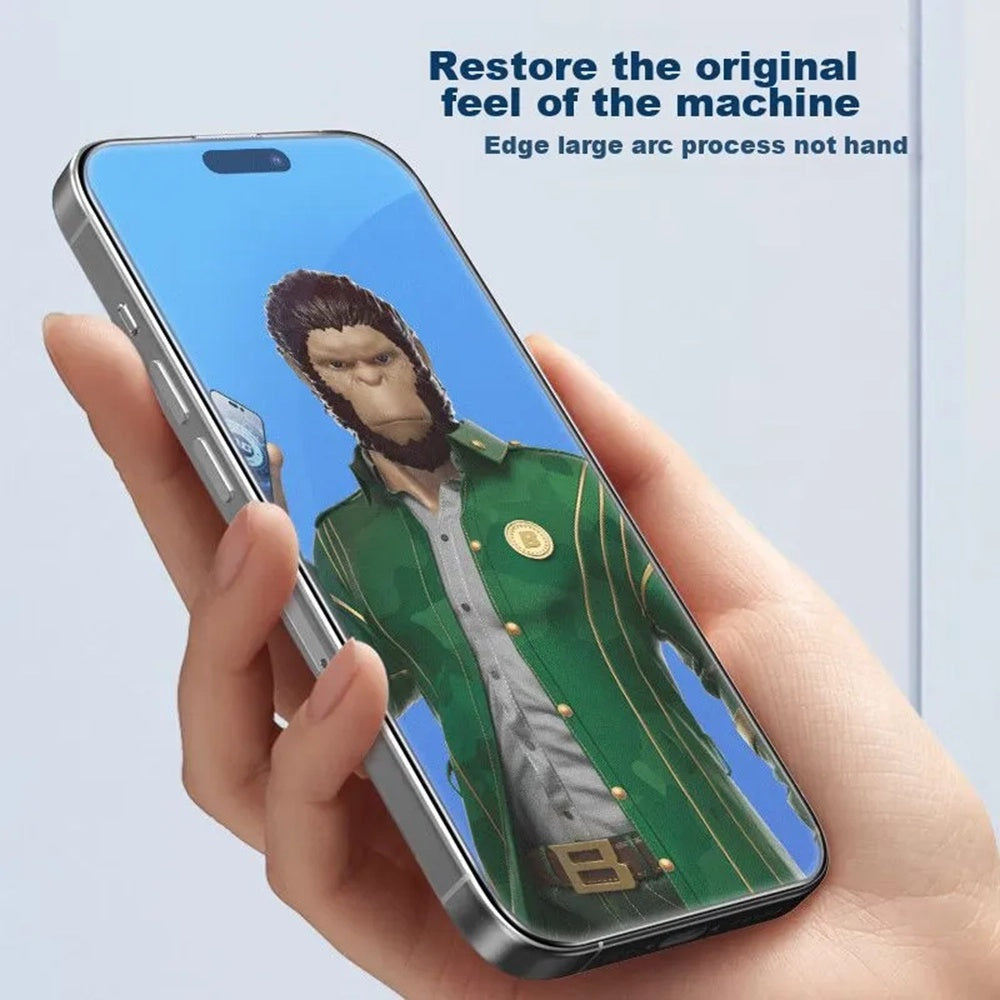 Протектор за екран Blueo Anti-Glare за Apple iPhone 14 Plus / 13 Pro Max, закалено стъкло, пълно залепване, черен