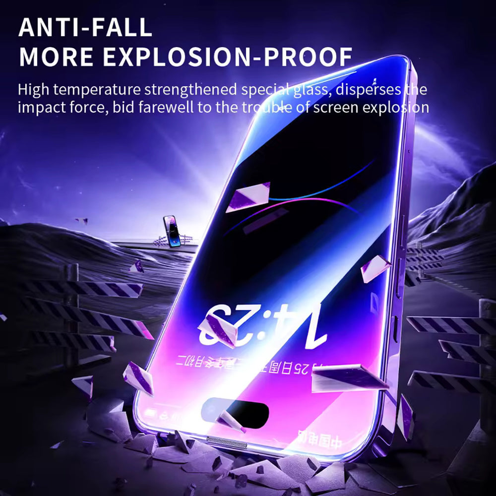 Протектор за екран Blueo Anti-Static HD за Apple iPhone 15 Pro, закалено стъкло, пълно залепване, черен
