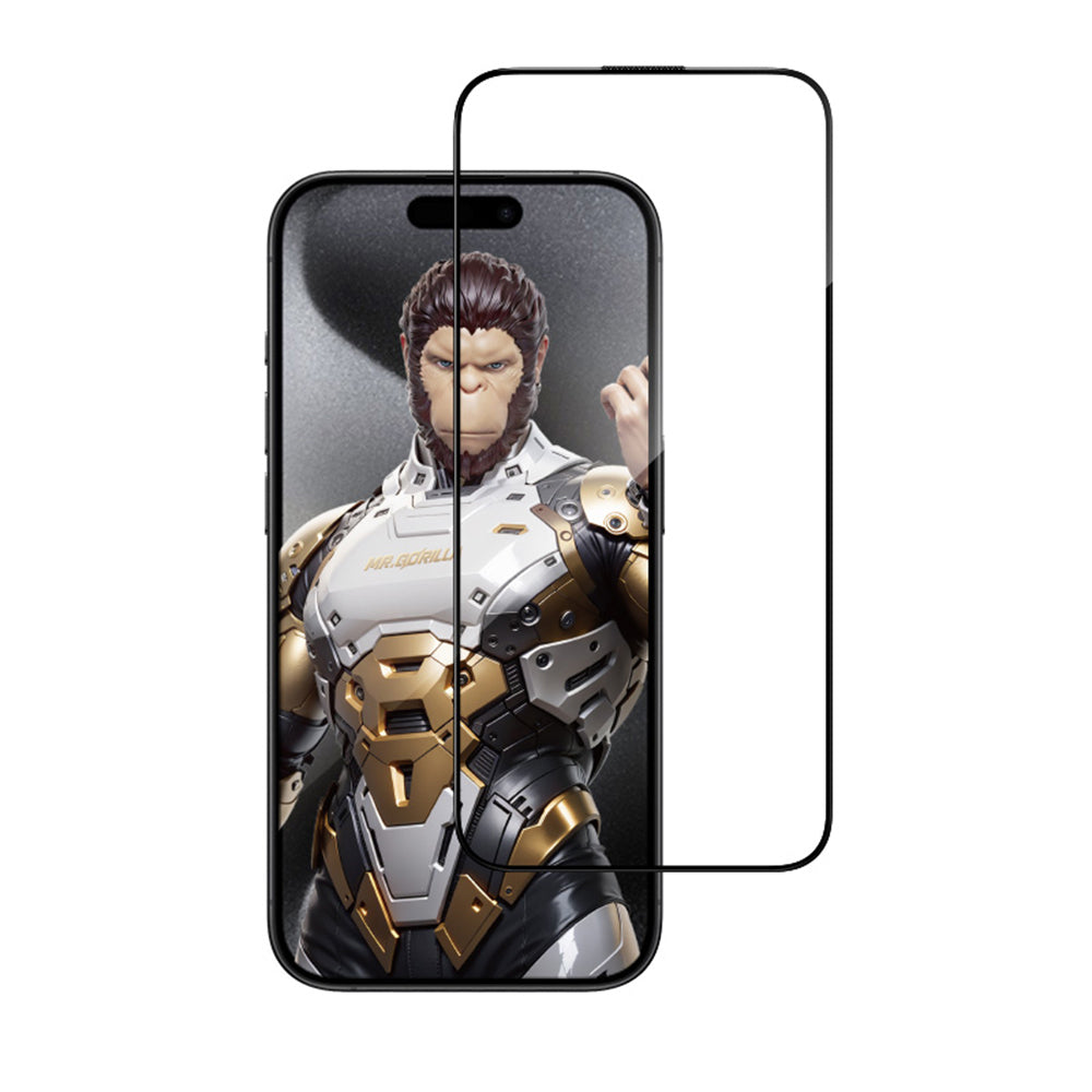 Протектор за екран Blueo AR Applicator Pro за Apple iPhone 16 Pro Max, закалено стъкло, пълно залепване, 3D, черен