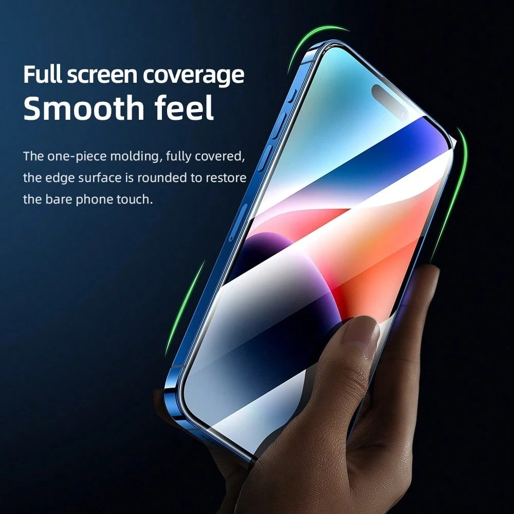 Протектор за екран Blueo AR Applicator Pro за Apple iPhone 16 Pro Max, закалено стъкло, пълно залепване, 3D, черен