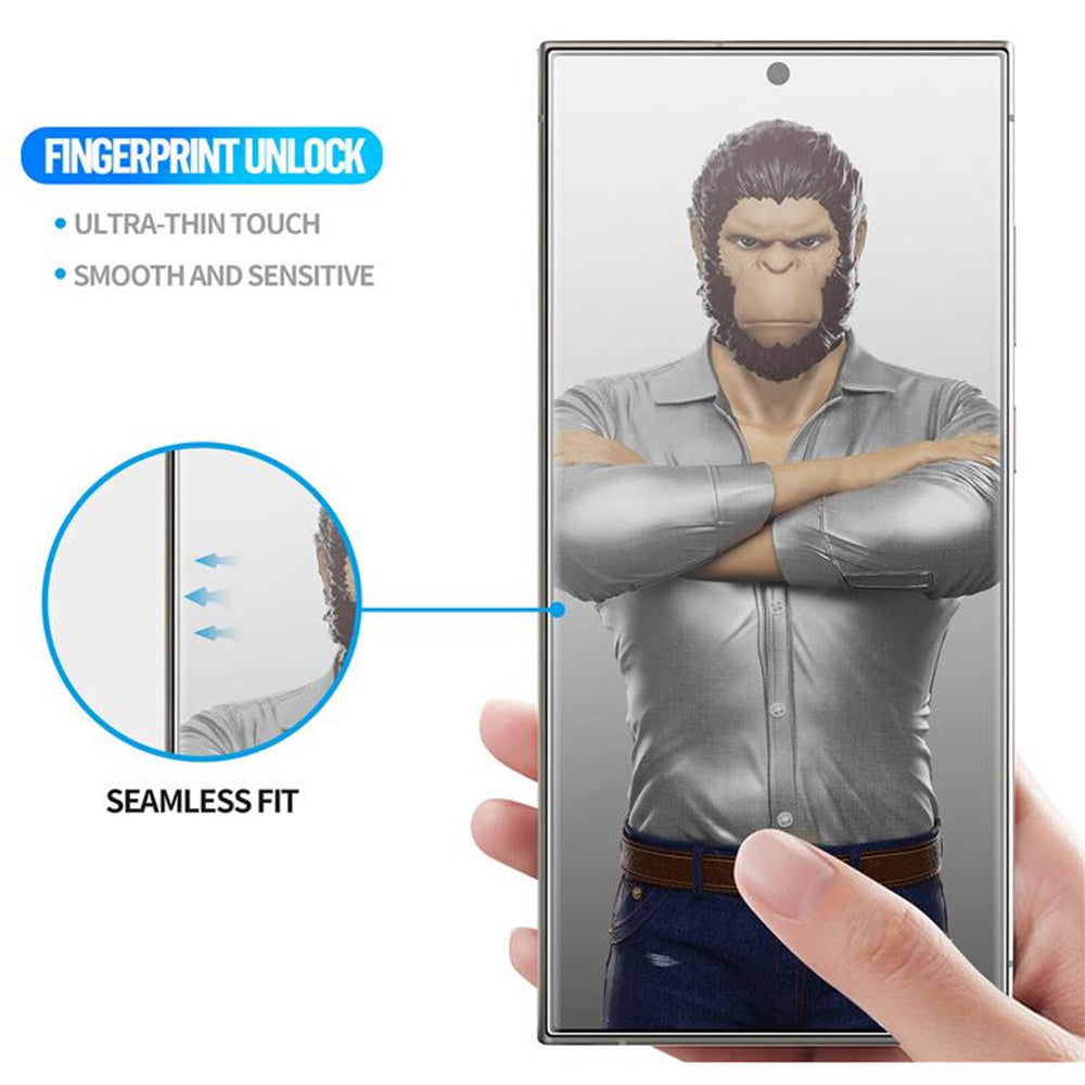 Протектор за екран Blueo HD Applicator Pro за Apple iPhone 16 Pro Max, закалено стъкло, пълно залепване, 3D, черен