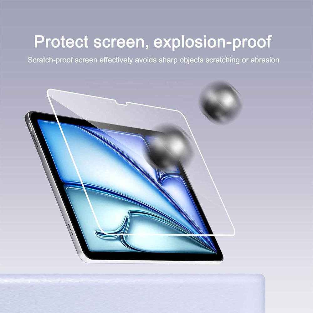 Протектор за екран Blueo HD за Apple iPad Air 11 (2024), закалено стъкло, пълно залепване