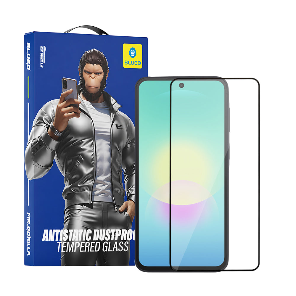 Протектор за екран Blueo HD за Samsung Galaxy A27 5G / A57 5G / A37 5G, закалено стъкло, пълно залепване, 2.5D, черен