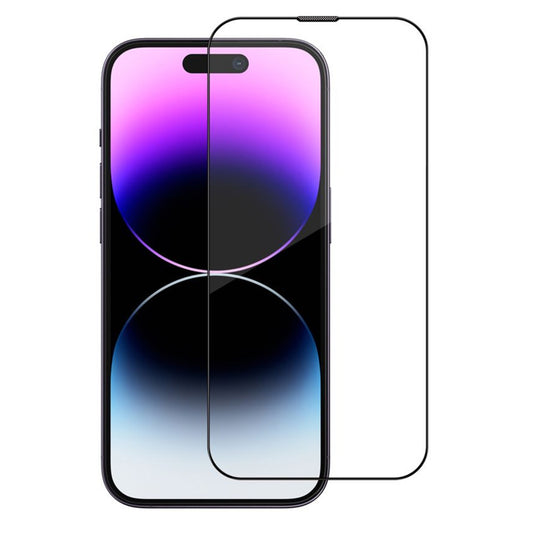 Протектор за екран Blueo Sapphire Applicator Pro за Apple iPhone 16 Pro Max, закалено стъкло, пълно залепване, черен