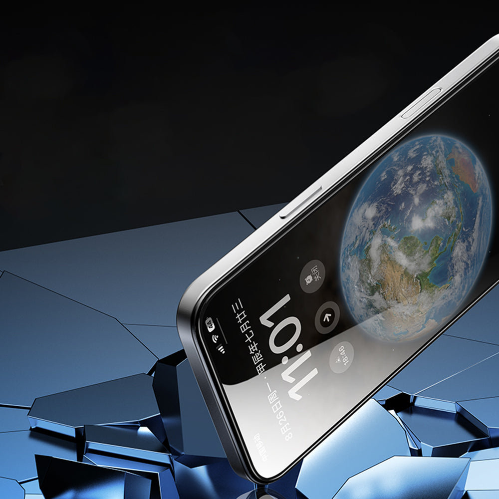 Протектор за екран Blueo Silk HD за Apple iPhone 16 / 15, закалено стъкло, пълно залепване, комплект от 5 броя, 2.5D, черен
