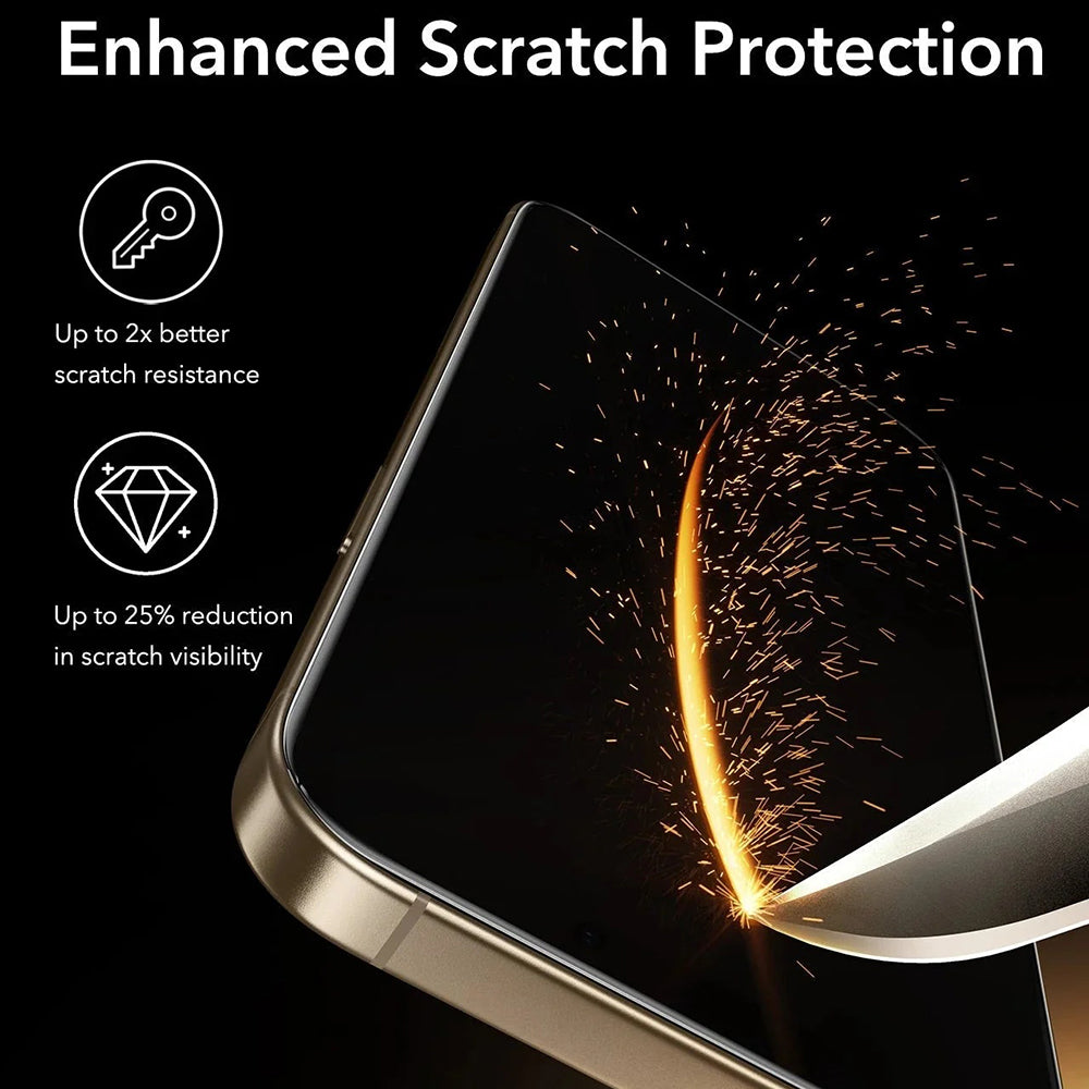 ESR Corning UltraFit Screen Protector for Apple iPhone 17 Pro, Tempered Glass, Full Glue, Set of 3, Black