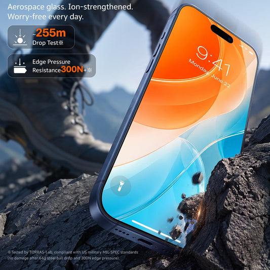 Протектор за екран Torras Sunview AR за Apple iPhone 18 Pro Max / 17 Pro Max, закалено стъкло, пълно залепване