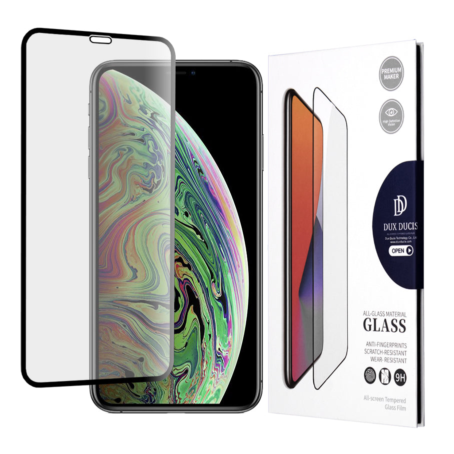 Протектор за екран DUX DUCIS за Apple iPhone 11 Pro / XS / X, закалено стъкло, Edge Glue, черен
