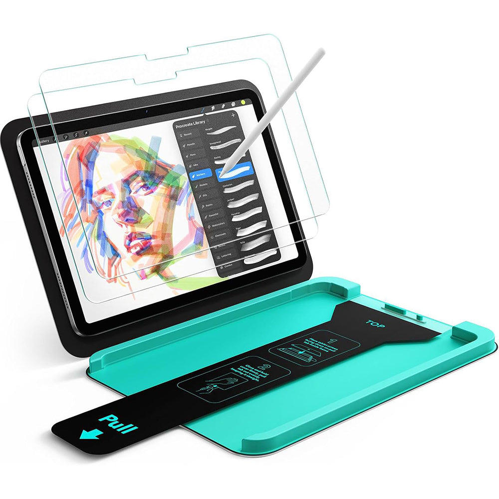 Защитно фолио ESR Armorite Paper Feel UltraFit за Apple iPad Air 11 (2026) / Air 11 (2025), закалено стъкло, пълно залепване, комплект от 2 броя
