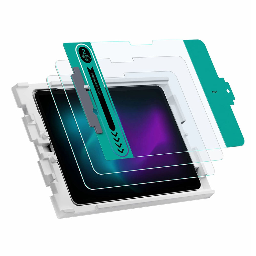 Защитно фолио ESR за екран на Apple iPad Pro 11 (2024), закалено стъкло, Full Glue, комплект от 2 броя