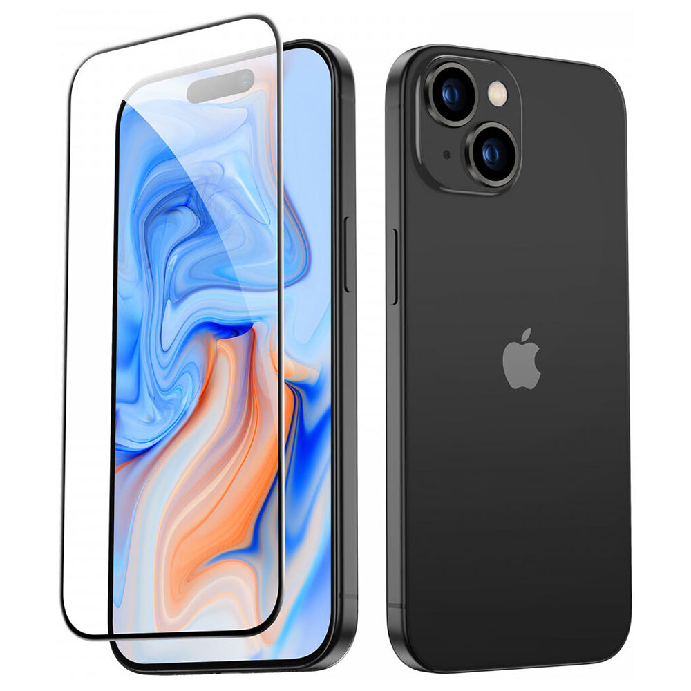 Защитно фолио ESR за екран на Apple iPhone 15, закалено стъкло, пълно залепване, черно