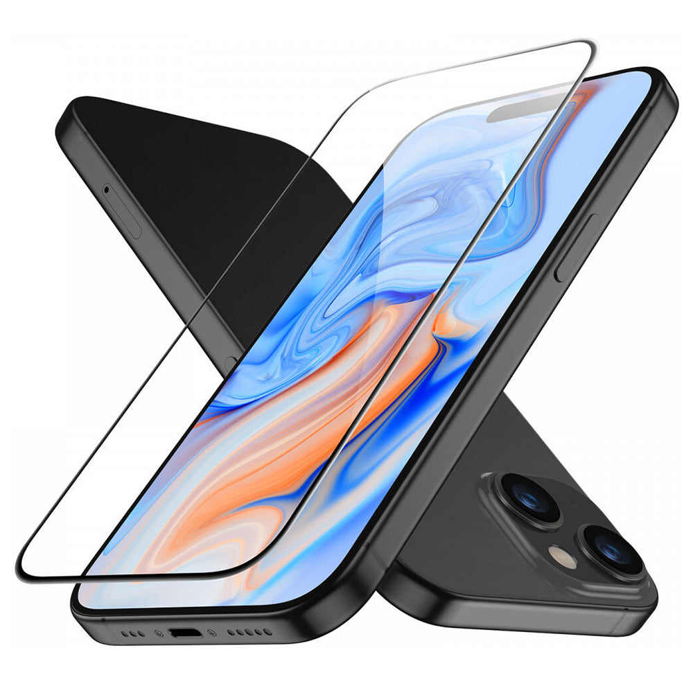 Защитно фолио ESR за екран на Apple iPhone 15, закалено стъкло, пълно залепване, черно