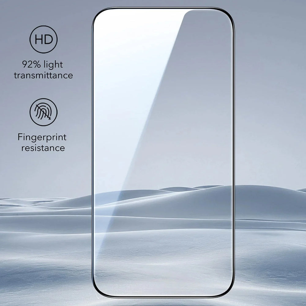 Защитно фолио ESR UltraFit за екран на Apple iPhone 17 Pro Max, закалено стъкло, пълно залепване, комплект от 3 броя.