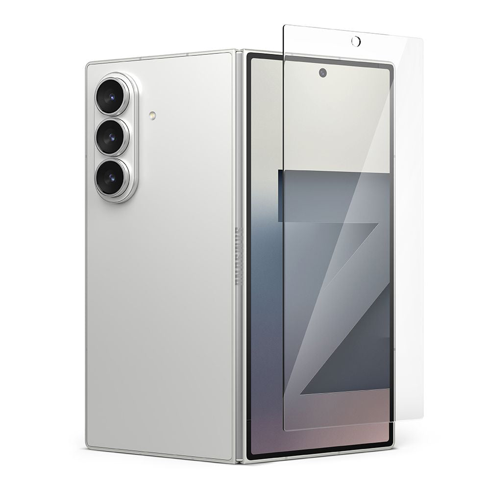 Защитно фолио Ringke Easy Slide за външен екран за Samsung Galaxy Z Fold7 F966, закалено стъкло, пълно залепване, комплект от 2 броя