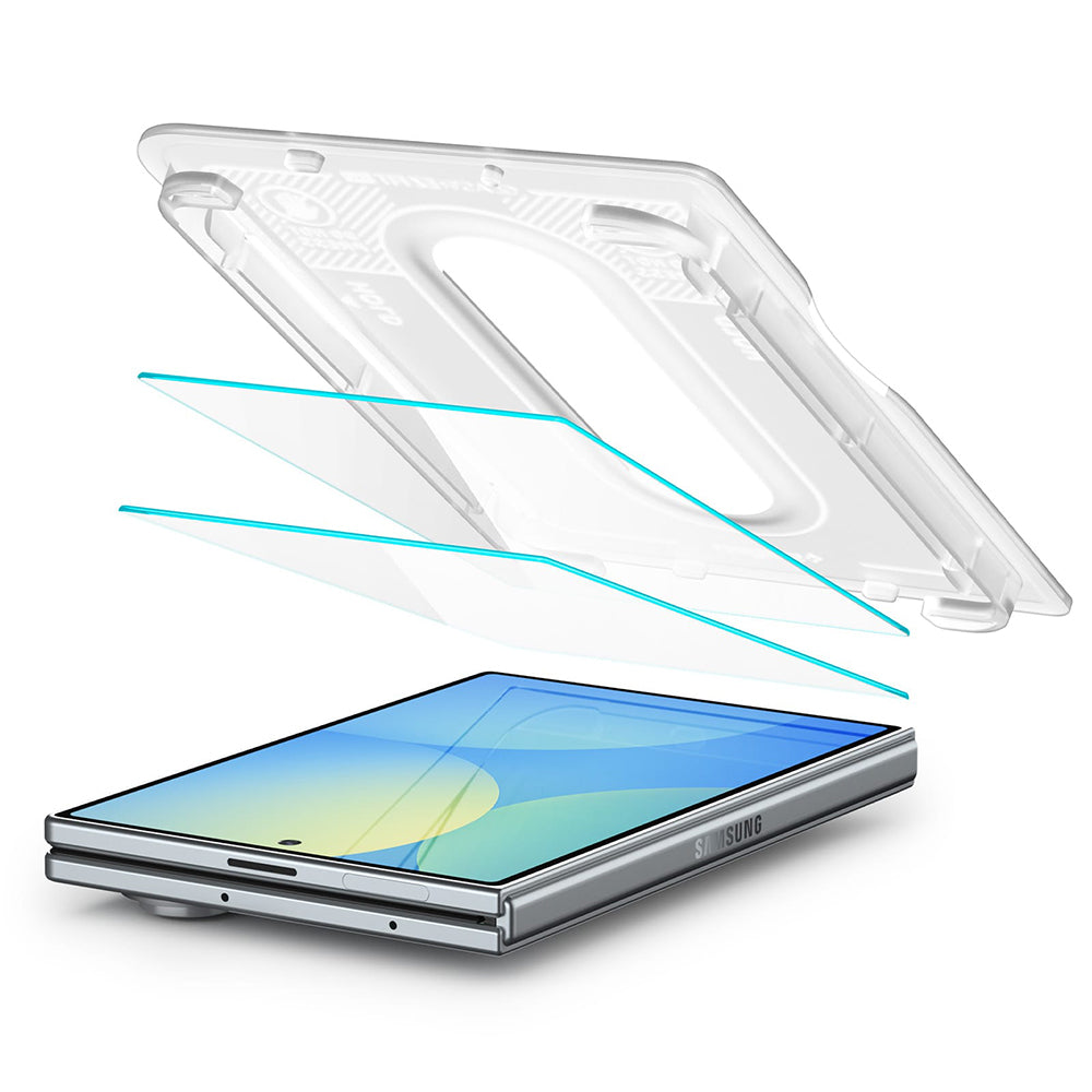 Протектор за външен екран Spigen GlastR EZ FIT Pro HD за Samsung Galaxy Z Fold8 F971, закалено стъкло, пълно залепване, комплект от 2 броя AGL11943