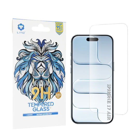 Защитно фолио Lito Classic за екран на Apple iPhone 17 Air, закалено стъкло, Full Glue, 2.5D
