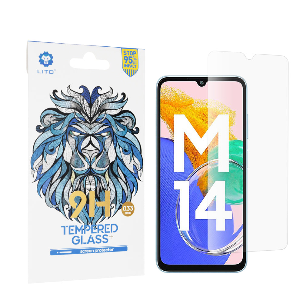 Протектор за екран Lito Classic за Samsung Galaxy M14 5G M146, закалено стъкло, пълно залепване, 2.5D