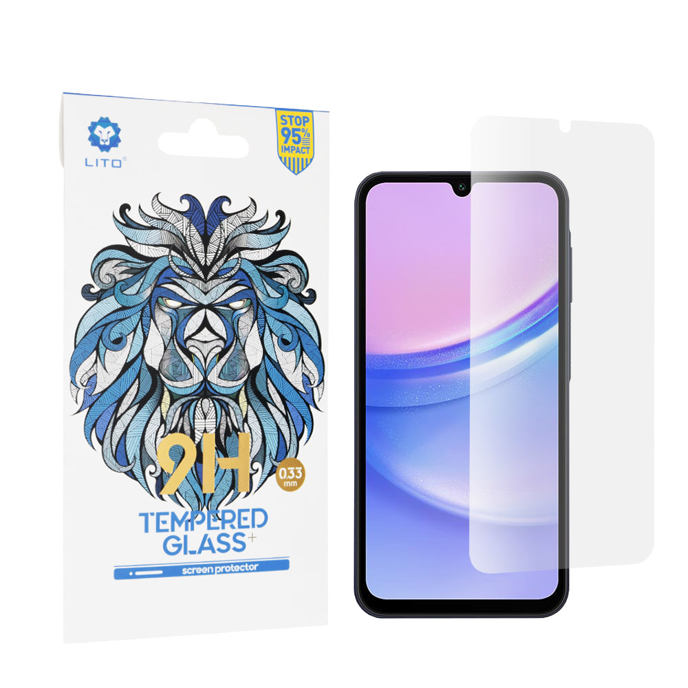 Протектор за екран Lito Classic за Samsung Galaxy M15 / A15 5G A156 / A15 A155, закалено стъкло, пълно залепване, 2.5D