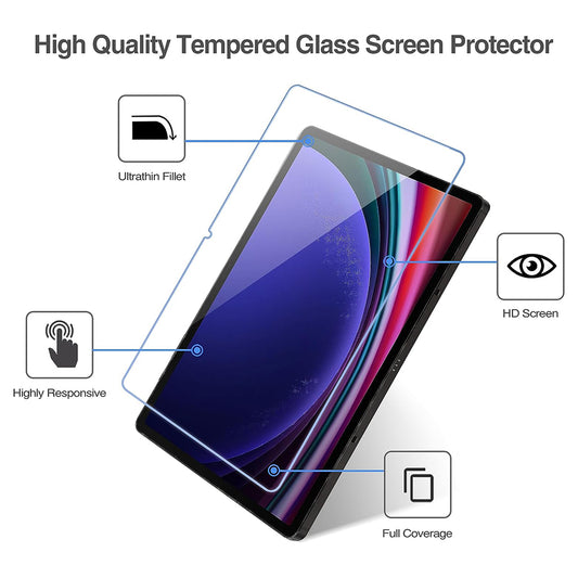 Протектор за екран Lito Classic за Samsung Galaxy Tab S10+ / Tab S9 FE+ / Tab S9+, закалено стъкло, пълно залепване, 2.5D