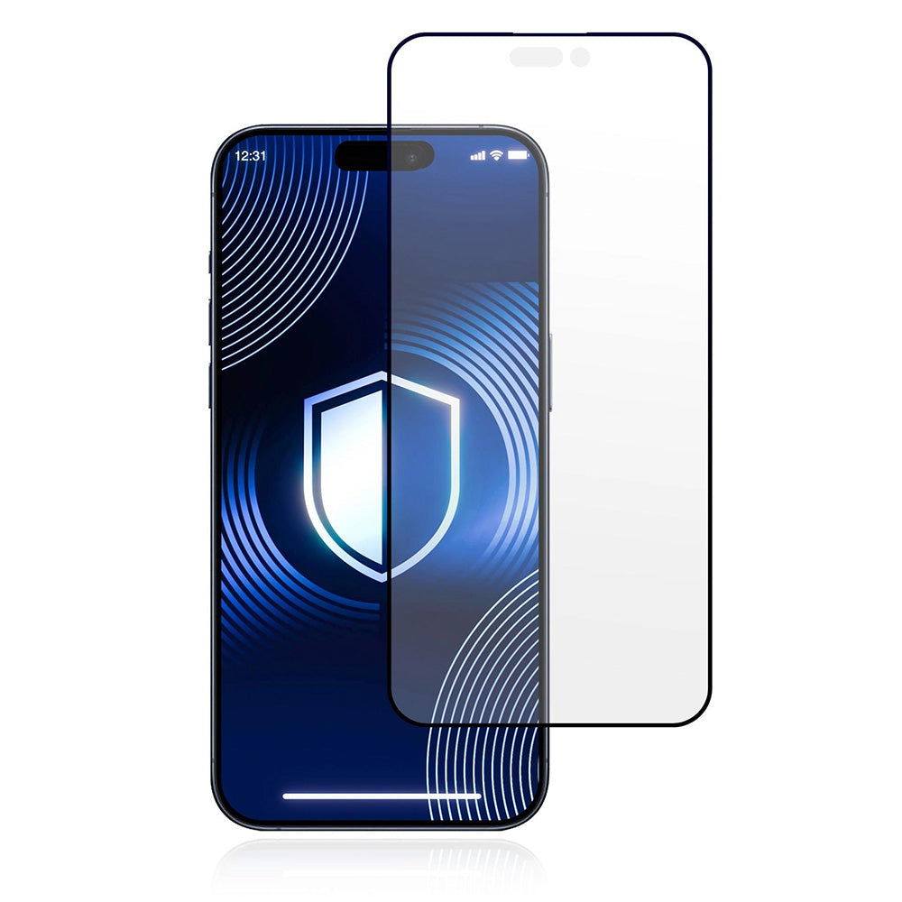 Защитно фолио Matte 3MK HardGlass Max за Apple iPhone 17 Pro, закалено стъкло, Full Glue, черно