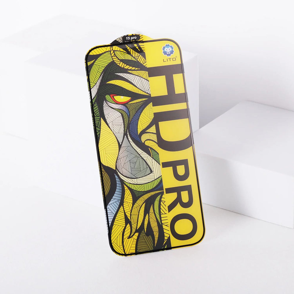Матово защитно фолио за екран Lito HD Pro за Apple iPhone 16, закалено стъкло, пълно залепване, черно