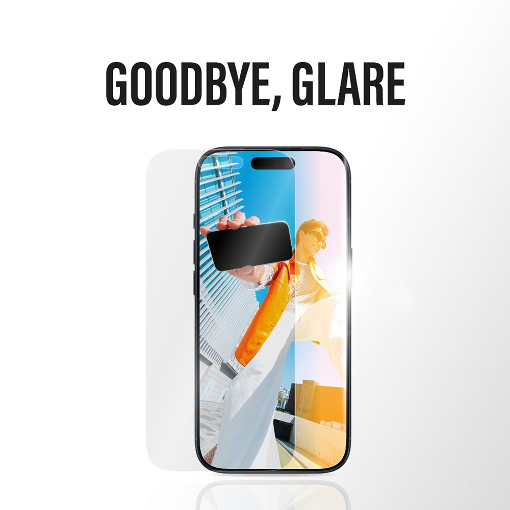 Защитно фолио Matte PanzerGlass Armor EasyAligner за Apple iPhone 17 / 16 Pro, закалено стъкло, Full Glue