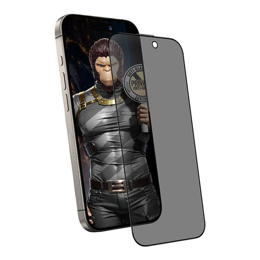 Протектор за екран Matte Privacy Blueo Anti-Peep за Apple iPhone 15 Pro Max, закалено стъкло, пълно залепване