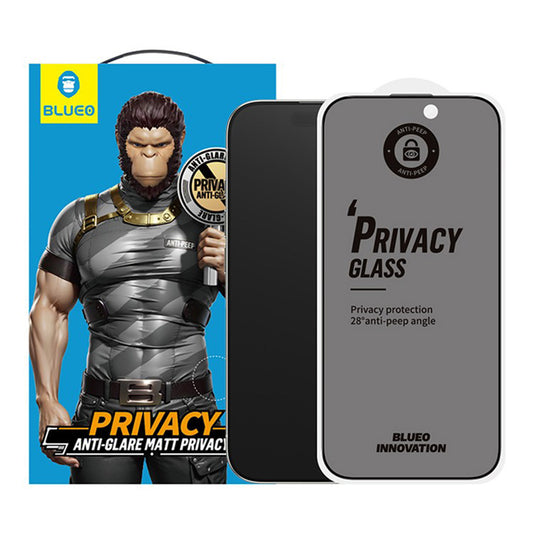 Защитно фолио за екран Matte Privacy Blueo Anti-Peep за Apple iPhone 17 Air, закалено стъкло, Full Glue