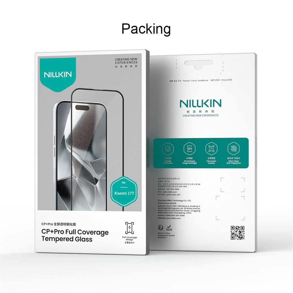 Протектор за екран Nillkin CP+ Pro за Samsung Galaxy A56 A566 / A36 A366, закалено стъкло, пълно залепване, черен