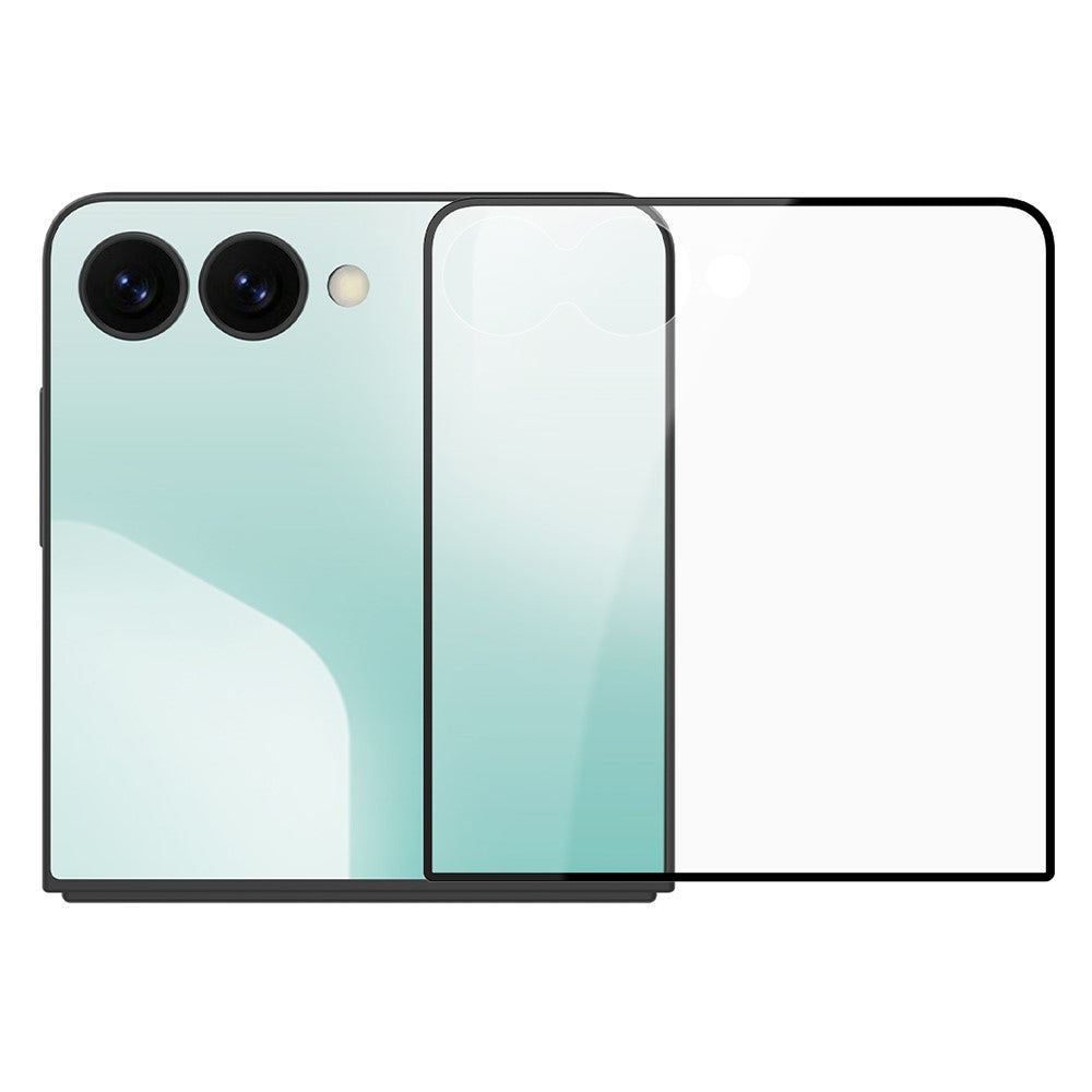 Външна защитна фолио за екран Nillkin CP+ Pro за Samsung Galaxy Z Flip8 F776 / Z Flip7 F766, закалено стъкло, пълно залепване, черно