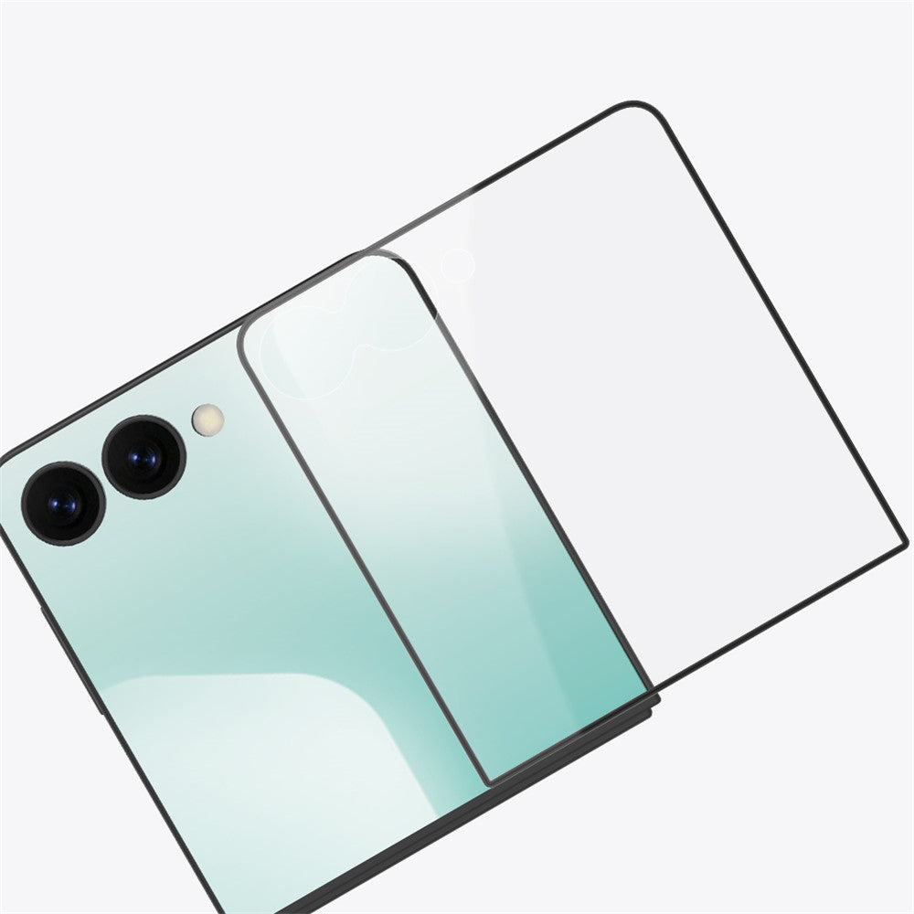 Външна защитна фолио за екран Nillkin CP+ Pro за Samsung Galaxy Z Flip8 F776 / Z Flip7 F766, закалено стъкло, пълно залепване, черно