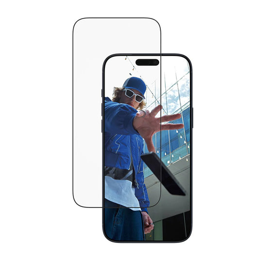 Защитно фолио за екран PanzerGlass Ultra-Wide Fit EasyAligner за Apple iPhone 17 Pro Max, закалено стъкло, пълно залепване, черно