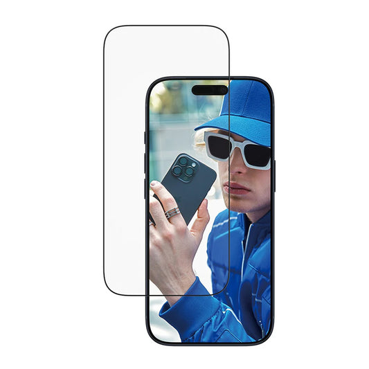 Защитно фолио за екран PanzerGlass Ultra-Wide Fit EasyAligner за Apple iPhone 17 Pro, закалено стъкло, пълно лепило, черно.
