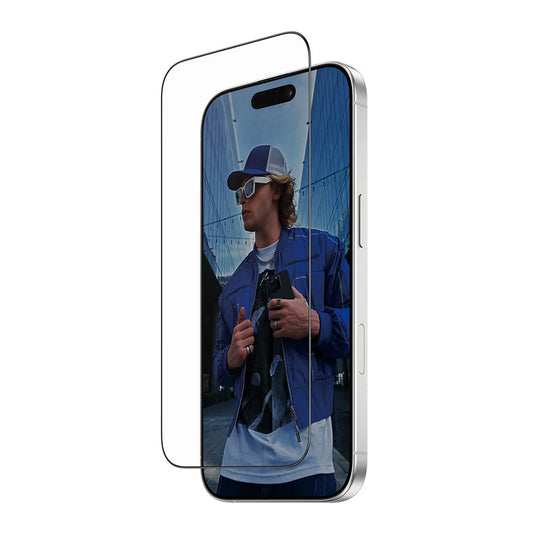 Защитно фолио за екран PanzerGlass Ultra-Wide Fit Fastfit за Apple iPhone 17 / 16 Pro, закалено стъкло, Full Glue, черно
