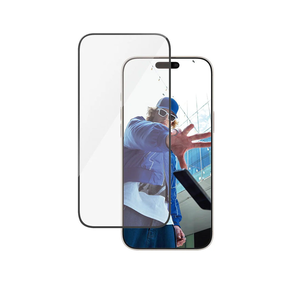 Защитно фолио за екран PanzerGlass Ultra-Wide Fit за Apple iPhone 16 Pro Max, закалено стъкло, пълно залепване, черно