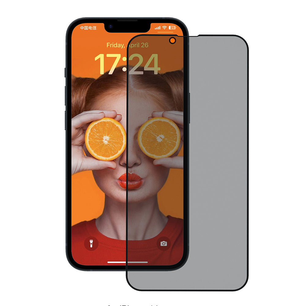 Протектор за екран Privacy Anank 3X Reinforced за Apple iPhone 17e / 16e / 14 / 13 Pro, закалено стъкло, пълно залепване, 2.5D