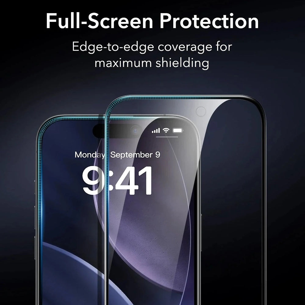 Защитно фолио Ecran Privacy ESR Armorite UltraFit за Apple iPhone 17 Air, Закалено стъкло, Пълно залепване, Комплект 3 броя