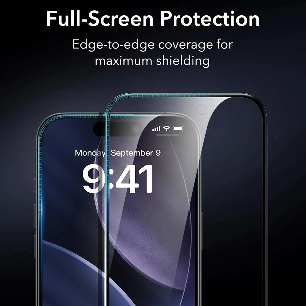 Защитно фолио Ecran Privacy ESR Armorite UltraFit за Apple iPhone 17, Закалено стъкло, Пълно залепване, Комплект 3 броя