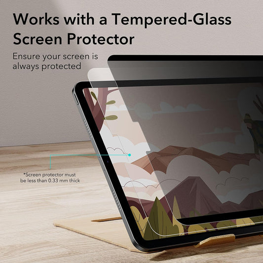 Защитно фолио Ecran Privacy ESR Magnetic за Apple iPad Pro 12.9 (2022) / Pro 12.9 (2021) / Pro 12.9 (2020), Пластмаса