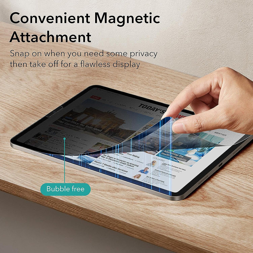 Защитно фолио Ecran Privacy ESR Magnetic за Apple iPad Pro 12.9 (2022) / Pro 12.9 (2021) / Pro 12.9 (2020), Пластмаса