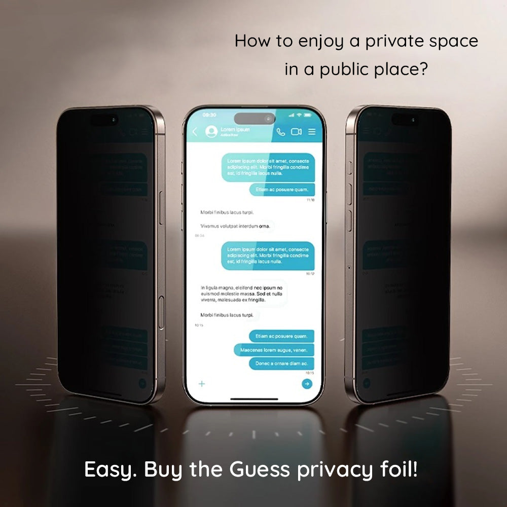 Защитно фолио Privacy Guess за Apple iPhone 16 Pro Max, закалено стъкло, Full Glue, 2.5D